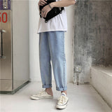 Summer Jeans plus Size Sports Loose Straight Casual Men's Clothing Trousers Men Jeans