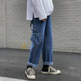 Summer Simplicity Jeans plus Size Retro Sports Casual Straight-Leg Loose Men's Clothing Trousers Pants Men Jeans