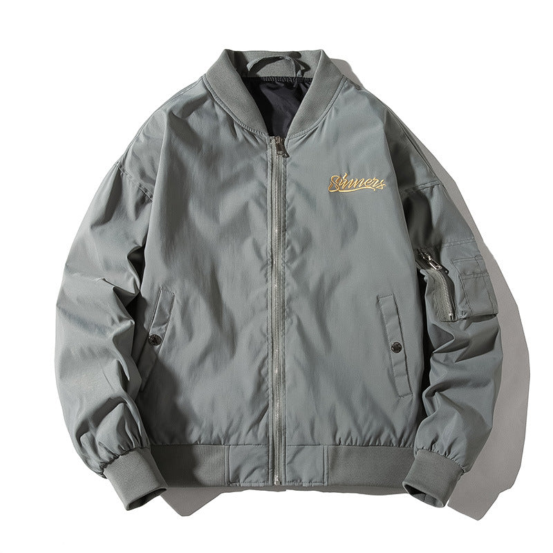 Cheerleader Letterman Jacket All-Matching Embroidered Casual Stand Collar