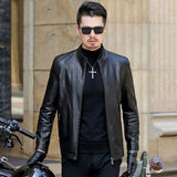 Spring and Autumn Stand Collar Motorcycle Clothing PU Leather Coat Leather Jacket Slim Men Pu Jacket