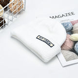 Women Beanies Letter Embroidery Knitted Hat Women Winter Warm Skullcap Men