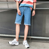 Summer Retro Five-Point Straight Denim Shorts Men's Large Size Sports Retro Loose Casual Outer Wear Pants Men Jeans
