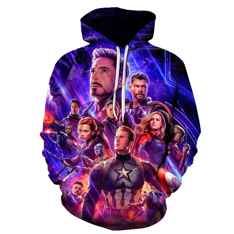Captain America Hoodie Avengers 4 Iron Man Thanos 3D Printed Sweater