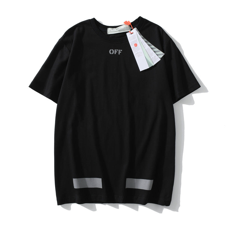 Off Ow Head Print Cotton Men'S Short Sleeve Casual Women'S Tshirt Owt