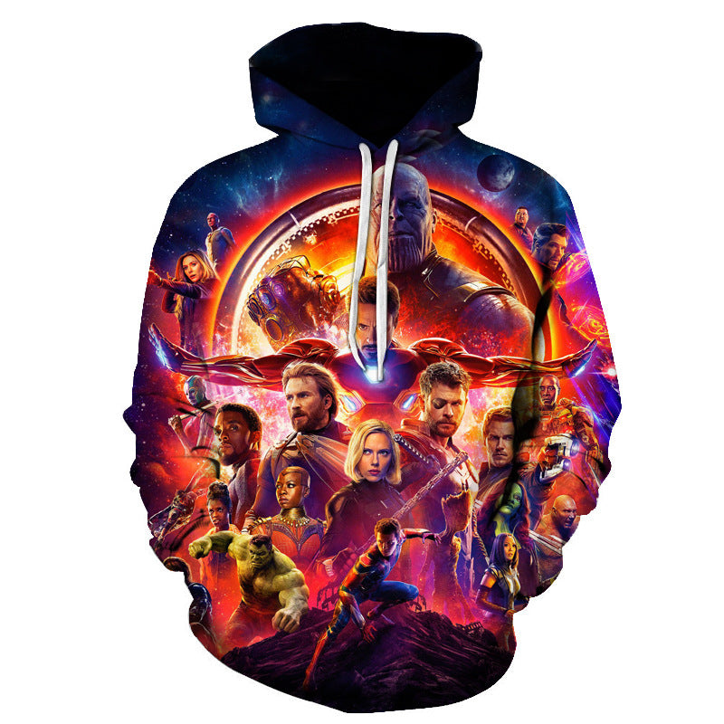 Captain America Hoodie Avengers 4 Iron Man Thanos 3D Printed Sweater