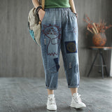 Anime Print Jeans Denim Pants Oversized Jeans Summer Ripped for men Pants