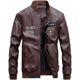 Urban Leather Jacket Fleece Biker Leather Jacket Youth Baseball Uniform Embroidery Leather Coat