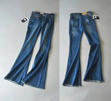 Low Rise Jeans Fall Slim Fit Slimming Stretch Mid-Low Waist Retro Flared Jeans