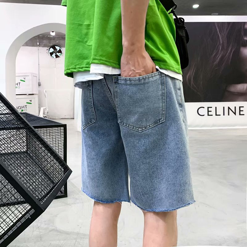 Denim Shorts Male Straight Loose plus Size Retro Sports Casual Men's Clothing Men Jeans