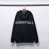 Fog Hoodie High Street Reflective Letters Embroidered Hoodie Men and Women Baggy Coat fear of god