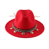 Fedora Hat Jazz Top Hat Autumn and Winter British Retro Felt Cap Women
