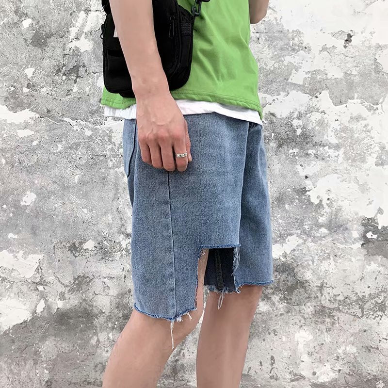 Denim Shorts Male Straight Loose plus Size Retro Sports Casual Men's Clothing Men Jeans