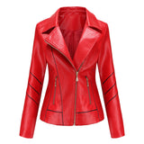 Urban Leather Jacket Women's Thin PU Short Coat Spring and Autumn Jacket Motorcycle Clothing
