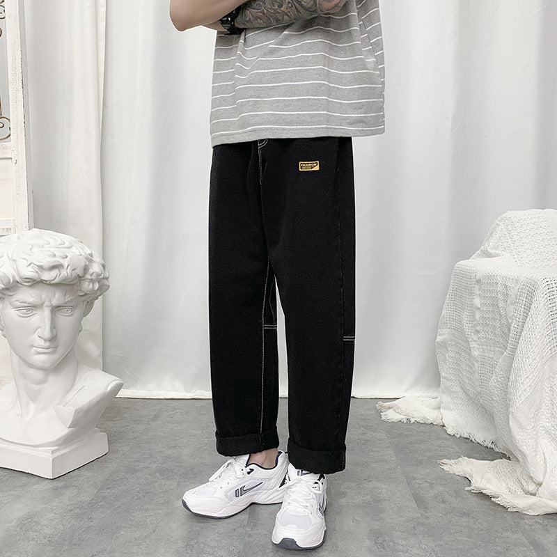 Men's Jeans Straight plus Size Retro Sports Trousers Casual Pants Men Jeans