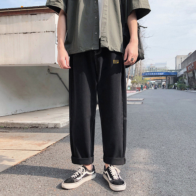 Men's Jeans Straight plus Size Retro Sports Trousers Casual Pants Men Jeans