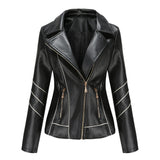 Urban Leather Jacket Women's Thin PU Short Coat Spring and Autumn Jacket Motorcycle Clothing