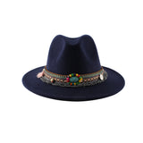 Fedora Hat Autumn Winter Retro Woolen Hat Female Jazz Woolen Hat
