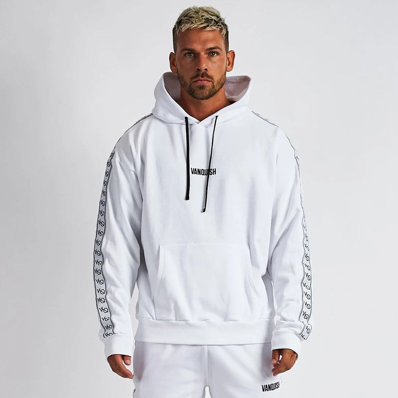 Gyms Fitness Men's Sports Hoodie Bodybuilding Workout Jogging Men's Athletic Sweatshirts Men's Pullover Hooded Sweatshirt Outdoor Running Sports Casual Jacket Loose Sweater