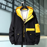 Men Cargo Jacket Men's Jacket Spring and Autumn Trendy Handsome Hooded Clothes Casual Men's Clothing Baseball Uniform