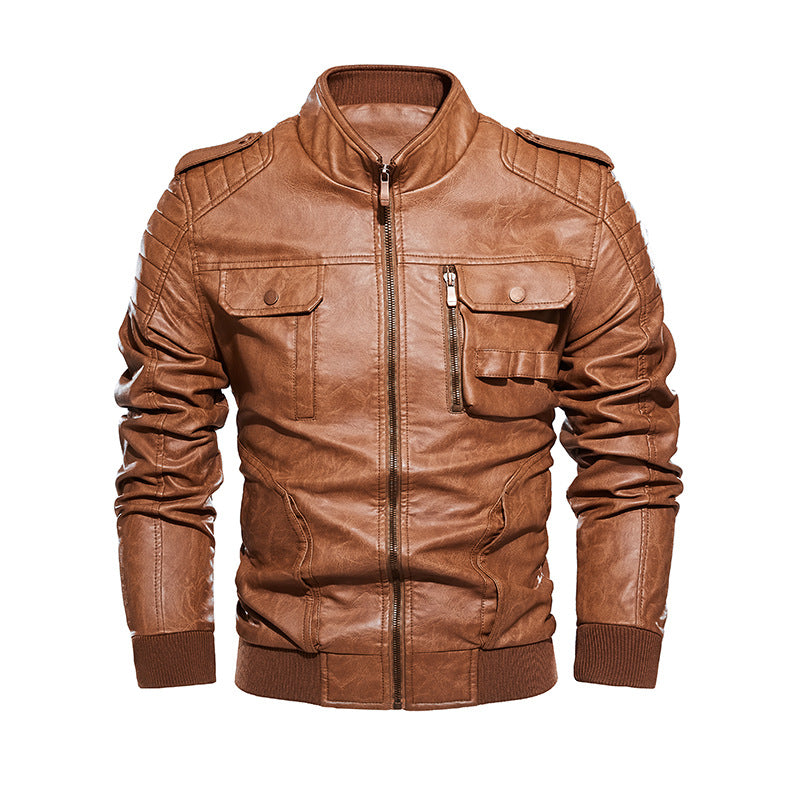 1970 East West Leather Jacket Men's Leather Coat Three-Dimensional Leather Coat