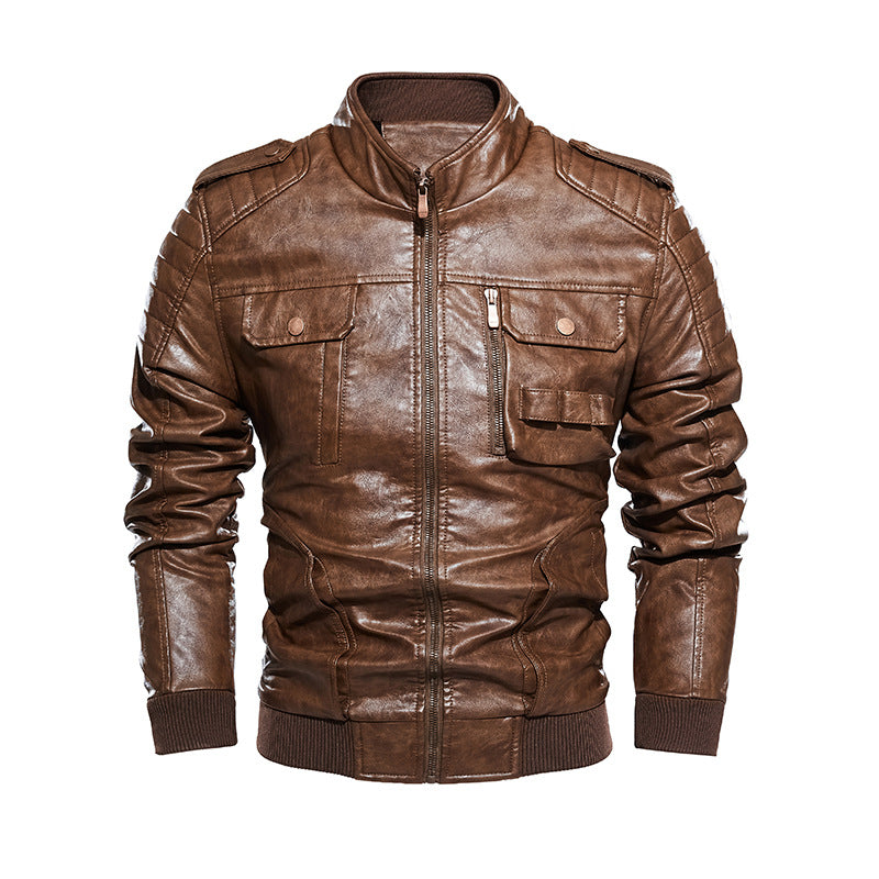 1970 East West Leather Jacket Men's Leather Coat Three-Dimensional Leather Coat