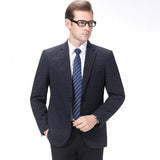 Mens Graduation Outfits Business Plaid Casual Suit Single Top Coat Men's Loose Wool Suit Men's