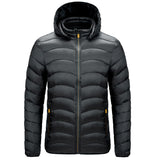 Doudoune Cotton Coat Men's Fall Winter Hooded Coat Men's Lightweight Cotton-Padded Jacket