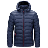 Doudoune Cotton Coat Men's Fall Winter Hooded Coat Men's Lightweight Cotton-Padded Jacket
