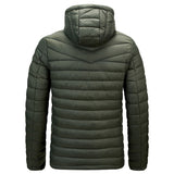 Doudoune Men's Hooded Cotton-Padded Coat Large Size Rib Clothing Lightweight Cotton Jacket