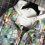 Graffiti Denim Jacket Autumn Graffiti Camouflage Denim Jacket Jacket