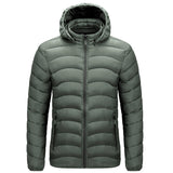Doudoune Cotton Coat Men's Fall Winter Hooded Coat Men's Lightweight Cotton-Padded Jacket