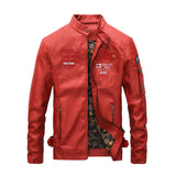 Urban Leather Jacket Bomber Jacket Men's Autumn and Winter Embroidery Men's Jacket