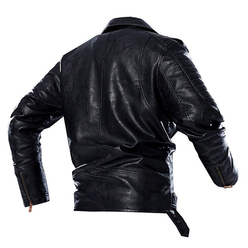 1970 East West Leather Jacket Men's Suit Parker Leather Coat Retro Handsome Leather Coat