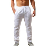 Mens Sweatpants Men's Hip Hop Breathable Cotton Linen Casual Sports Trousers Large Size Loose Fashion