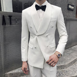 Mens Graduation Outfits Male Double-Breasted Suit Jacket Gorgeous Evening Dress Suit