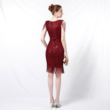 Flapper Dress Women's Beaded Short Evening Dress