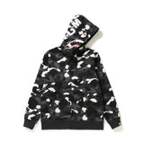 A Ape Print for Kids Hoodie Children's Clothing Shark Coat Men's and Women's Baby Mid-Length Autumn and Winter Luminous Series Hooded Sweater