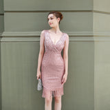 Flapper Dress Women's Beaded Short Evening Dress
