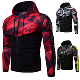 Tactics Style Men Sweatshirts & Hoodies Sports Fitness Men Slim-Fit Hood Camouflage Sweater