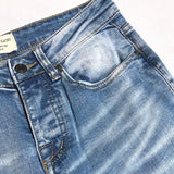 Loose Fit Retro Blue Vintage Jeans Straight Classic Denim Cotton Fabric Light Wash Casual Business Trousers Pants