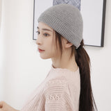 Women's Beanies Knitted Woolen Cap Women's Skullcap Chinese Landlord Hat