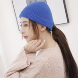 Women's Beanies Knitted Woolen Cap Women's Skullcap Chinese Landlord Hat