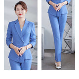 Women Pants Suit Uniform Designs Formal Style Office Lady Bussiness Attire Slim Fit Autumn and Winter Leisure Professional Tailored Suit Coat