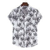 Men's Clothing Hawaiian Floral Men's Short Sleeve Fashion Printing Coconut Tree Casual plus Size Retro Sports Men Shirt