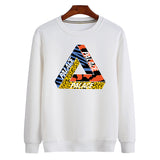 Palace Hoodie Loose Round Neck Pullover Rib Sweater Men's T-shirt Long Sleeve Sweater
