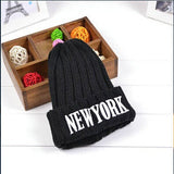 Yankee Bucket Hat Letter Embroidery Woolen Cap Autumn and Winter Knitted Hat