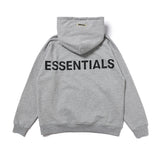 Fog Fear Of God Essential Hoodie Letter 3M Reflective High Street Hoodie Sweater Men's and Women's European and American Fashion Brand Sweater Foge