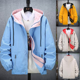 Men Cargo Jacket Spring and Autumn Men's Casual Jacket Fashion Loose Trendy Hooded Jacket Workwear Men's Jacket