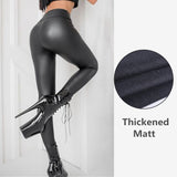 Faux Leather Pants Autumn and Winter PU Leather Pants Leggings High Waist Sexy Stretch