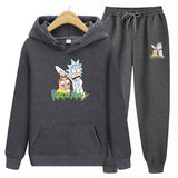 Rick and Morty Tracksuit Pullover Hoodie Sweatshirts Men's Hoodie Printed Casual Fleece Fashion Hip Hop Sweatshirt Set